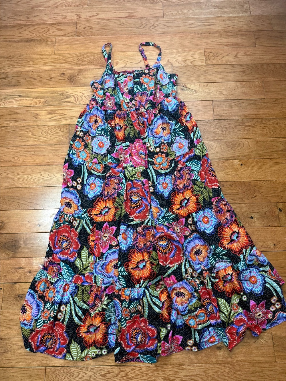 Torrid Maxi Challis Tiered Floral Dress NWOT